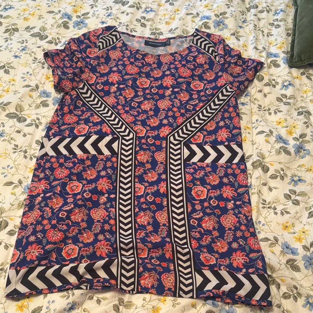 MinkPink Floral and Chevron Mini Dress